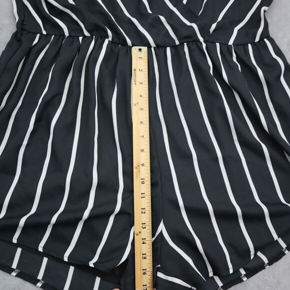 Clothing Obsessed Company Romper Womens 3XL Black Short Cap Sleeve V Neck Outfit - Picture 7 of 16